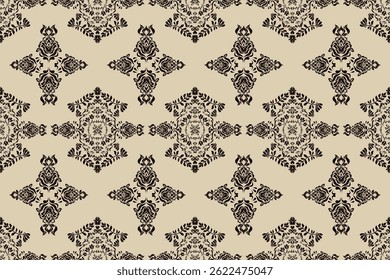 Motifs African boho paisley Floral Ikat pattern embroidery border. Ethnic ikat floral Ethnic Indian Pattern Ikat pattern Ethnic Pattern.Border indian floral Aztec embroidery border seamless patterns.