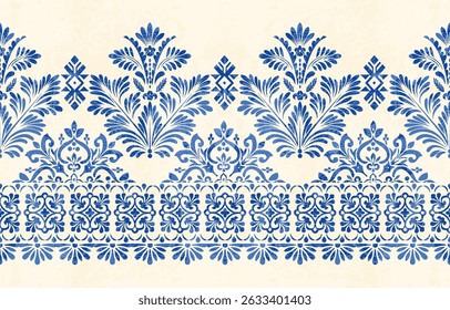 Motifs African boho paisley Floral Ikat pattern embroidery border. Ethnic ikat floral Ethnic Indian Pattern Ikat pattern Ethnic Pattern.Border indian floral Aztec embroidery border seamless patterns.