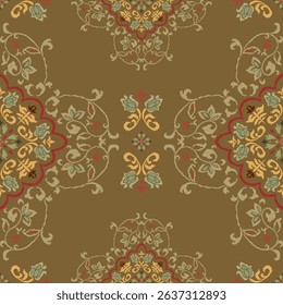 Motifs African boho paisley Floral Ikat pattern embroidery border. Ethnic ikat floral Ethnic Indian Pattern Ikat pattern Ethnic Pattern.Border indian floral Aztec embroidery border seamless patterns.