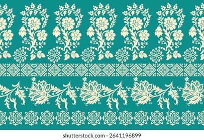 Motifs African boho paisley Floral Ikat pattern embroidery border. Ethnic ikat floral Ethnic Indian Pattern Ikat pattern Ethnic Pattern.Border indian floral Aztec embroidery border seamless patterns
