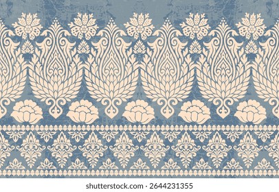 Motifs African boho paisley Floral Ikat pattern embroidery border. Ethnic ikat floral Ethnic Indian Pattern Ikat pattern Ethnic Pattern.Border indian floral Aztec embroidery border seamless patterns