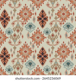 Motifs African boho paisley Floral Ikat pattern embroidery border. Ethnic ikat floral Ethnic Indian Pattern Ikat pattern Ethnic Pattern.Border indian floral Aztec embroidery border seamless patterns.