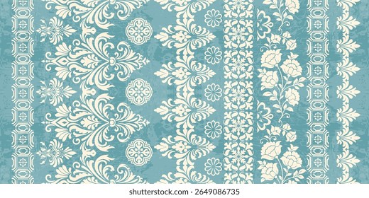 Motifs African boho paisley Floral Ikat pattern embroidery border. Ethnic ikat floral Ethnic Indian Pattern Ikat pattern Ethnic Pattern.Border indian floral Aztec embroidery border seamless patterns=