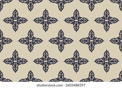 Motifs African boho paisley Star Ikat seamless pattern embroidery border. Ethnic ikat floral Ethnic Indian Pattern Ikat pattern Ethnic Pattern.Border floral Aztec embroidery border seamless patterns