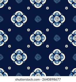 Motifs African boho shibori Ikat pattern embroidery border. Ethnic ikat floral Shibori Pattern Ikat pattern Ethnic Pattern.Border indian floral Aztec embroidery border seamless patterns.