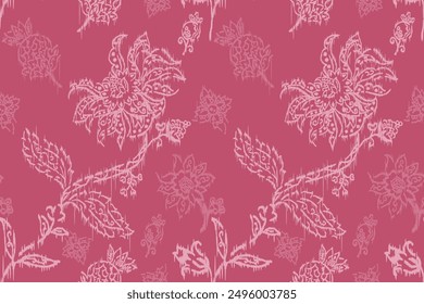 Motifs African paisley boho Floral Ikat seamless pattern embroidery border. Ethnic ikat flower design for Ikat pattern and Ethnic Pattern.Border indian floral Aztec embroidery border patterns.