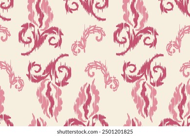 Motifs African paisley boho Floral Ikat seamless pattern embroidery border. Ethnic ikat saree sarong flower design for Ikat pattern and Ethnic Pattern.Border indian floral Aztec embroidery border.