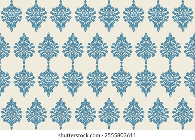 Motifs African paisley boho Floral Ikat seamless pattern embroidery border. Ethnic ikat saree sarong  flower design for Ikat pattern and Ethnic Pattern.Border indian floral Aztec embroidery patterns.