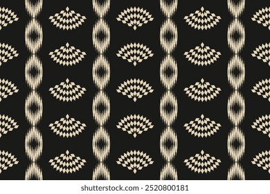 Motifs Ikat floral embroidery background.geometric ethnic oriental pattern traditional.Aztec-style abstract vector illustration. design for texture, fabric, clothing, wrapping, decoration