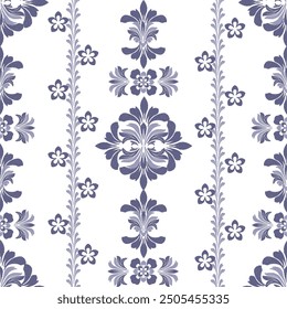 Motifs Ikat floral embroidery seamless vector illustration pattern.ikat ethnic oriental pattern traditional for texture, fabric, clothing, wrapping, decoration, bed sheet, pillow, carpet, rug, curtain