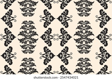 Motifs Ikat floral embroidery.ethnic oriental pattern traditional. Border with Aztec geometric shape background. Tie-dye shibori print with stripes and chevron. Design for texture, fabric, clothing