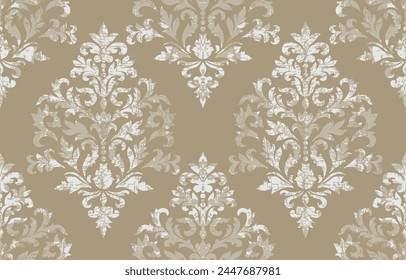 Motifs Ikat floral paisley embroidery on white background.geometric ethnic oriental pattern traditional.Aztec style abstract vector illustration.design for texture,fabric,clothing,wrapping,decoration