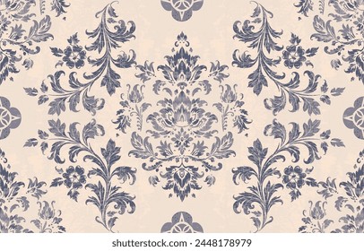 Motifs Ikat floral paisley embroidery on white background.geometric ethnic oriental pattern traditional.Aztec style abstract vector illustration.design for texture,fabric,clothing,wrapping,decoration