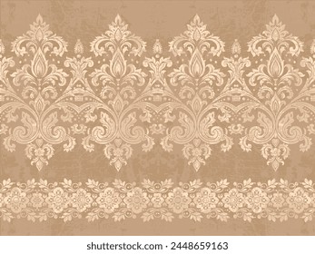 Ikat bordado de paisley floral sobre fondo blanco. patrón étnico oriental geométrico tradicional. estilo azteca Ilustración vectorial abstracta. diseño para textura, tela, ropa, envoltura, decoración