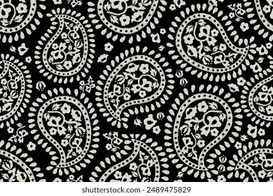 Motivos Ikat floral paisley bordado de fondo. patrón étnico geométrico oriental tradicional. abstracto de estilo azteca. diseño para textura, tela, ropa, envoltura, decoración