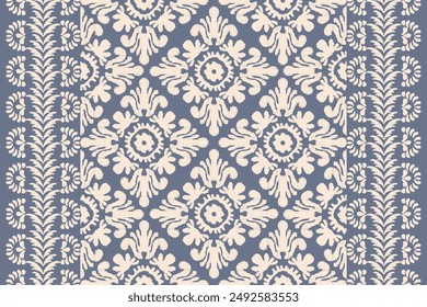 Motivos Ikat floral paisley bordado de fondo. patrón étnico geométrico oriental tradicional. abstracto de estilo azteca. diseño para textura, tela, ropa, envoltura, decoración