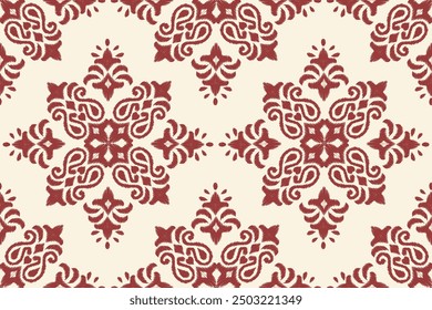 Motifs Ikat floral paisley embroidery background.geometric ethnic oriental pattern traditional.Aztec-style abstract. design for texture, fabric, clothing, wrapping, decoration