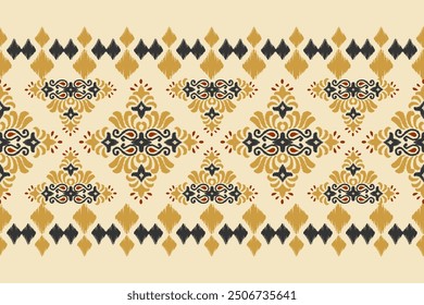 Motifs Ikat floral paisley embroidery floral.ikat ethnic oriental pattern traditional.Ikat embroidery style abstract embroidery design for texture, fabric, clothing, wrapping, decoration