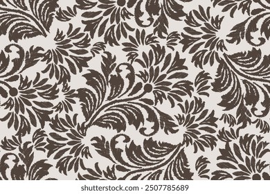 Motifs Ikat floral paisley embroidery background.geometric ethnic oriental pattern traditional.Aztec-style abstract. design for texture, fabric, clothing, wrapping, decoration