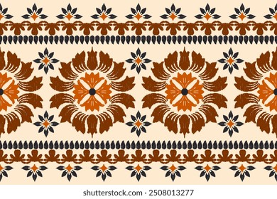 Motifs Ikat floral paisley embroidery floral.ikat ethnic oriental pattern traditional.Ikat embroidery style abstract embroidery design for texture, fabric, clothing, wrapping, decoration