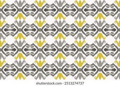 Motifs Ikat floral paisley embroidery floral.ikat ethnic oriental pattern traditional.Ikat embroidery style abstract embroidery design for texture, fabric, clothing, wrapping, decoration