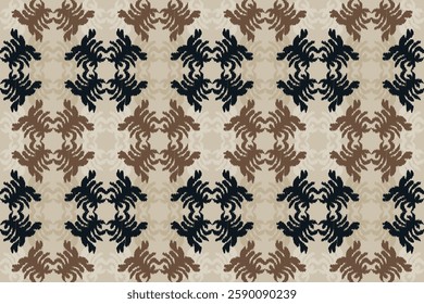 Motifs Ikat floral paisley embroidery background.geometric ethnic oriental pattern traditional.Aztec-style abstract vector illustration. Design for texture, fabric, clothing, wrapping, decoration