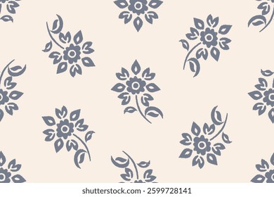 Motifs Ikat floral paisley embroidery background.geometric ethnic oriental pattern traditional.Aztec-style abstract. design for texture, fabric, clothing, wrapping, decoration