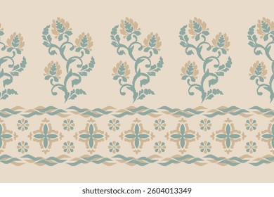 Motifs Ikat floral paisley embroidery background.geometric ethnic oriental pattern traditional.Aztec-style abstract. design for texture, fabric, clothing, wrapping, decoration