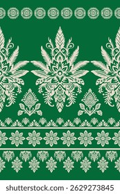Motifs Ikat floral paisley embroidery background.geometric ethnic oriental pattern traditional.Aztec style abstract vector illustration. Design for texture,fabric, clothing,wrapping, decoration