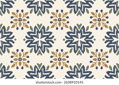 Motifs Ikat floral paisley embroidery background.geometric ethnic oriental pattern traditional. Aztec-style abstract. design for texture, fabric, clothing, wrapping, decoration