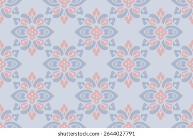 Motifs Ikat floral paisley embroidery background.geometric ethnic oriental pattern traditional.Aztec-style abstract. design for texture, fabric, clothing, wrapping, decoration
