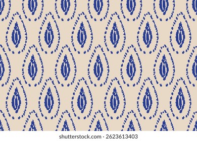 Motifs Ikat seamless ornament. Modern background. Geometric dotted wavy pattern. Ethnic oriental pattern traditional. Aztec-style abstract. Design for texture, fabric, clothing, wrapping, decoration
