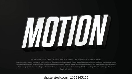 Motion 3d style editable text effect