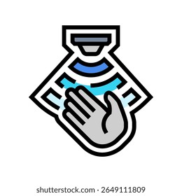 Icono de color activado por movimiento. Vector activado por movimiento. Ilustración de símbolo aislado