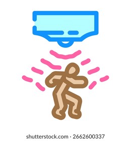 ícone de cor ativado por movimento vetor. sinal ativado por movimento. ilustração de símbolo isolado