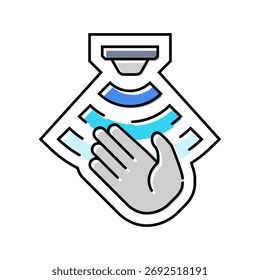 motion activated color icon vector. motion activated sign. isolated symbol illustration