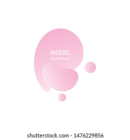 Motion amoeba fluid abstract background paper cut. Liquid bubble for logo text. Book cover modern banner pastel sweet colors