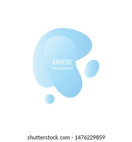 Motion amoeba fluid abstract background paper cut. Liquid bubble for logo text. Book cover modern banner pastel sweet colors