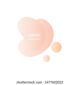 Motion amoeba fluid abstract background paper cut. Liquid bubble for logo text. Book cover modern banner pastel sweet colors