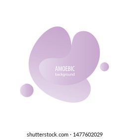 Motion amoeba fluid abstract background paper cut. Liquid bubble for logo text. Book cover modern banner pastel sweet colors