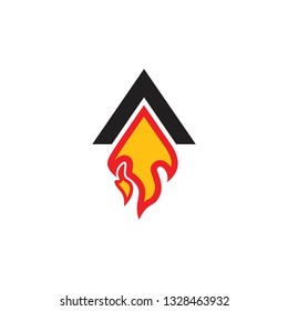 motion arrow rocket fire symbol colorful logo vector