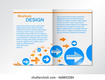 Motion arrows brochure design