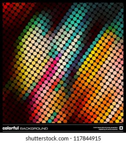 motion background design teplate. modern pixel mosaic vector illustration. vintage colors (eps10)
