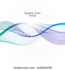 
Motion blue smooth smoky waves on an abstract background. Vector illustration
