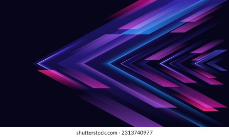 motion blur over futuristic dark blue light rays stripes lines speed background energy technology science concept