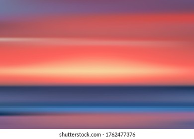 Motion blur tropical sunset beach with a background of abstract ocean waves bokeh sun light. Copy the summer vacation room and business travel concept. Antique tone color filter style.