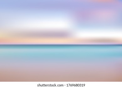 El movimiento bordea la playa de la puesta de sol tropical con un fondo de olas abstractas del océano que generan la luz del sol. 