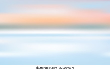Motion blurs tropical sunset beach with a background of abstract ocean waves bokeh sunlight. summer vacation and business travel concept. Antique tone color filter style