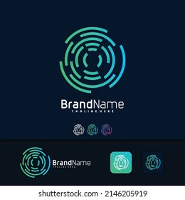 motion circle technology logo design