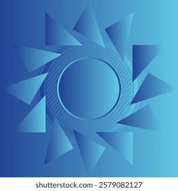 Motion circle with triangle shape abstract background Mosaic and circle lines.